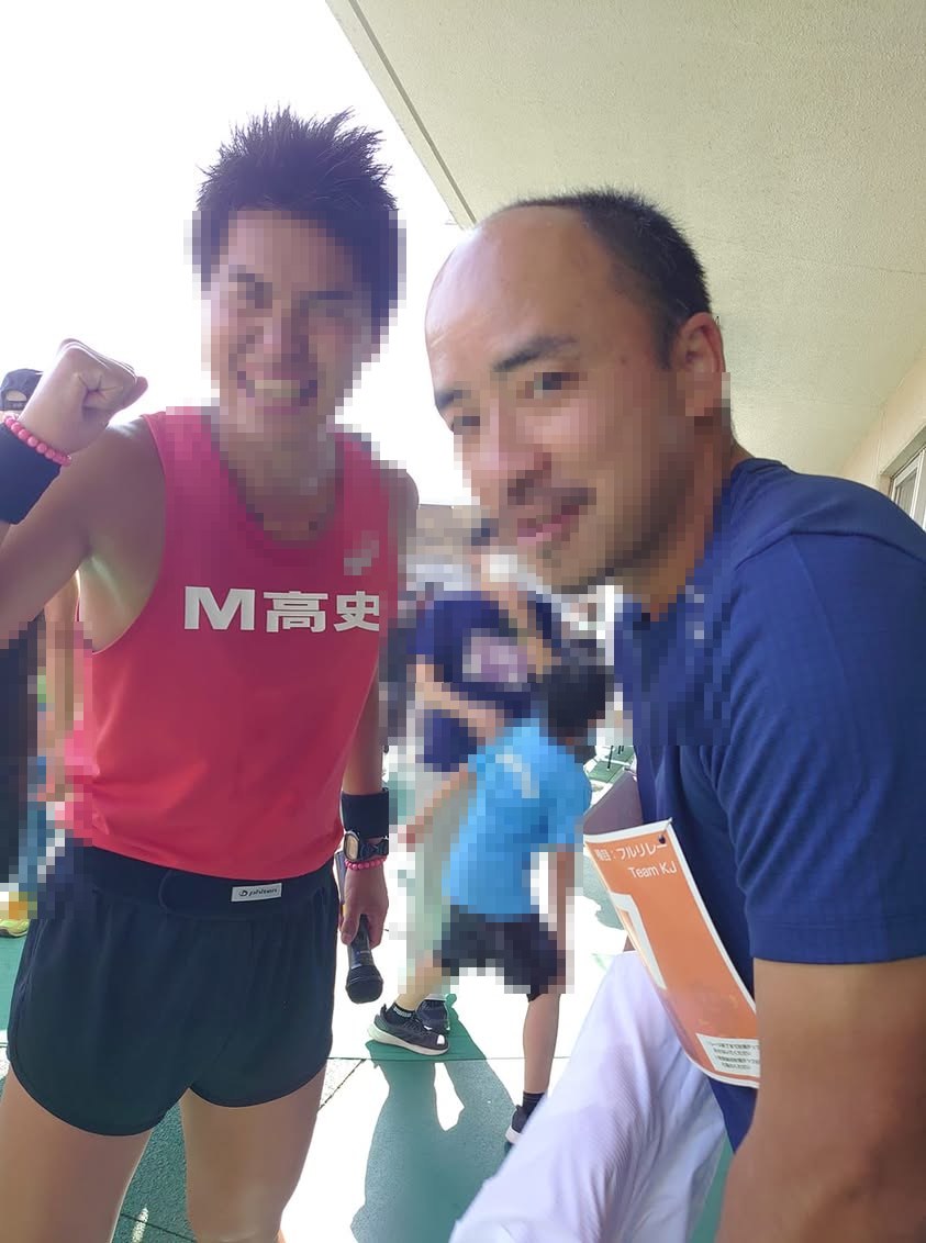 初の大会リレーマラソンでの記念写真